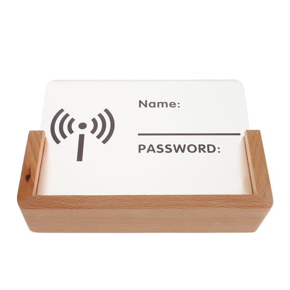 Elegant Acrylic WiFi Password Sign with Base, Stylish Home Decor for Guest Rooms, Offices, and Business Use, Access Reminder