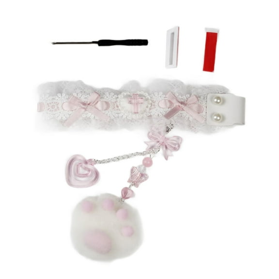 Stylish Adhesive Keyboard Strap Lace Keyboard Ribbon with Adhesive Button Snap Strap For Easy Installation And Removal