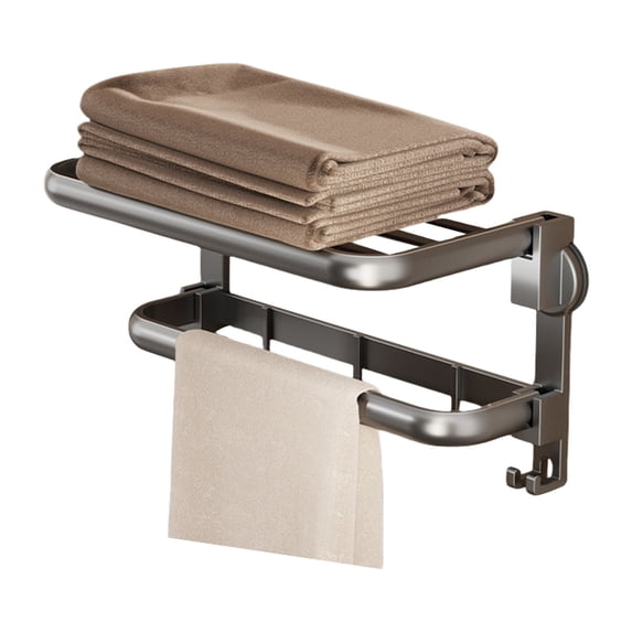Stylish Adhesive Towel Rack Without Drilling Required Home Organization