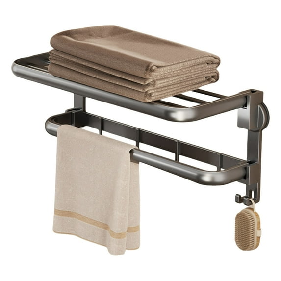 Stylish Adhesive Towel Rack Without Drilling Required Home Organization