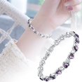 thumbnail image 1 of Stylish Adjustable Heart Shaped Bracelet | Natural Gemstone Jewelry Crafted with Alloy for Casual and Sporty Wear, 1 of 5