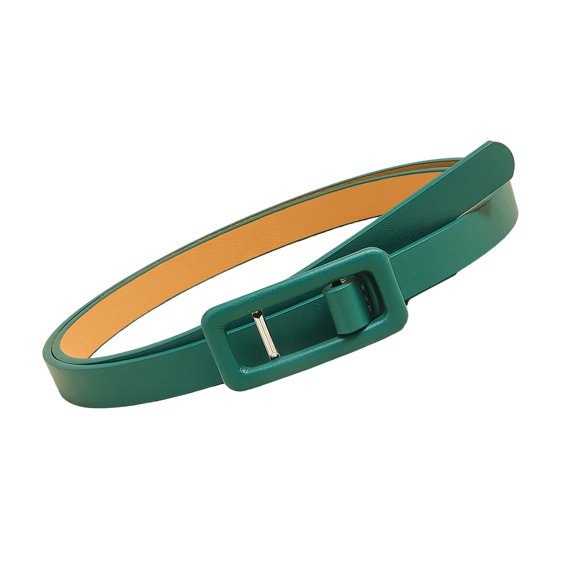 Stylish Adjustable PU Leather Waist Belt for Women Lightweight Thin Design Waistband for Casual Office Travel Outfit