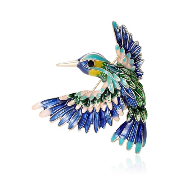 Stylish Alloy Bird Brooch with Vibrant Enameled Coating Rustproof Designs Lapel Accessory for Women Friend Occasions