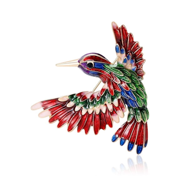 Stylish Alloy Bird Brooch with Vibrant Enameled Coating Rustproof Designs Lapel Accessory for Women Friend Occasions