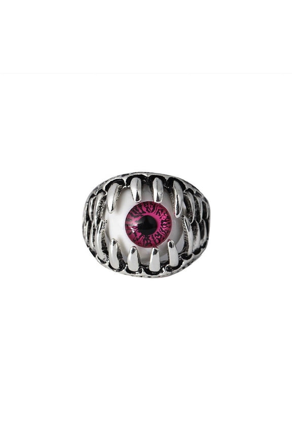 Stylish Alloy Devil's Eye Ring: Unique Fashion Statement Piece, Eye-Catching Design, Durable and Comfortable Everyday Wear, Perfect Gift for Women and Men