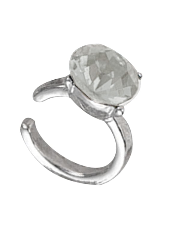 Stylish Alloy Ear Cuff Featuring Cubic Zirconia Stones Secure Clip On Fit For Casual Or Formal Occasions