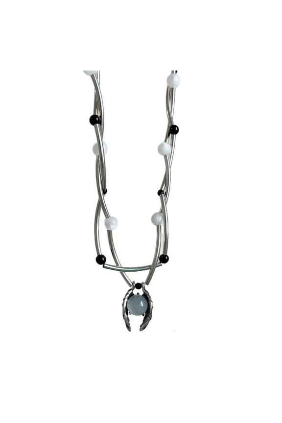 Stylish Alloy Pearls Necklace Ergonomic Collarbone Enhancer for Multiple Types