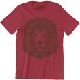 thumbnail image 1 of Stylish Animal Photographic Lion Face Design Big Cat King Jungle Men Tee Shirt, 1 of 4