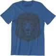 thumbnail image 1 of Stylish Animal Photographic Lion Face Design Big Cat King Jungle Men Tee Shirt, 1 of 4