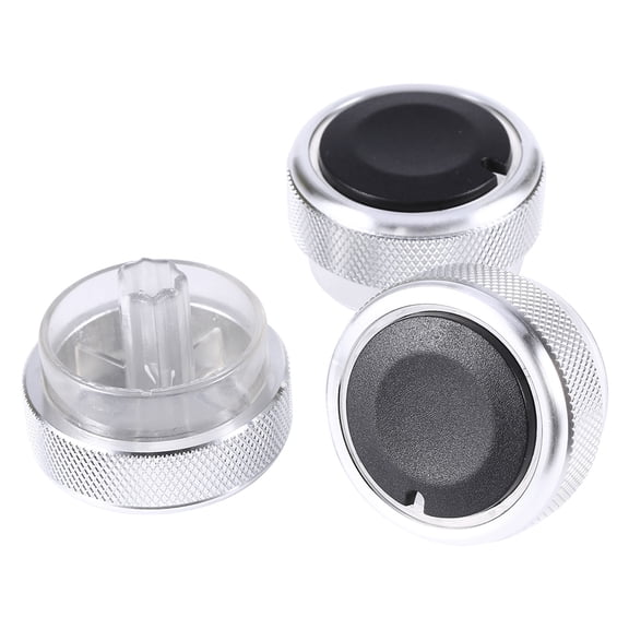 Stylish Appearance Solid Aluminium Buttons, Elegant Design Silver Side AC Heater for Vehicle Dashboard (1 Set)