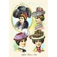 thumbnail image 1 of Stylish Autumn Hats, September 1901 - Delineator Poster Print by Delineator (18 x 24), 1 of 3