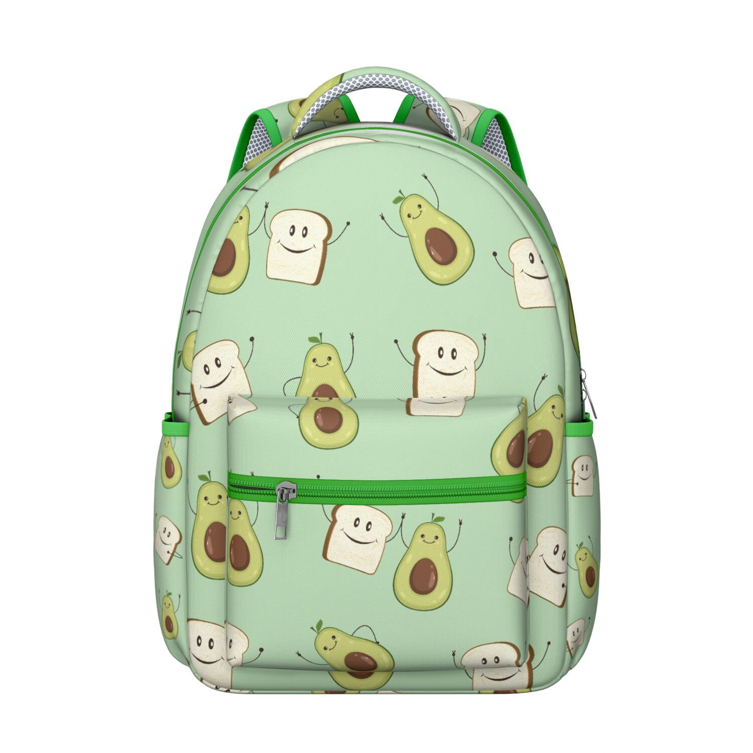 Stylish Avocado Design Waterproof Bookbag - Breathable Ergonomic ...