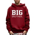 thumbnail image 1 of Stylish BIG BROTHER Letter Print Hoodies For 5-14Y Boys - Casual Graphic Design With Stretch Fabric For Comfortable Spring/Autumn Wear, 1 of 8