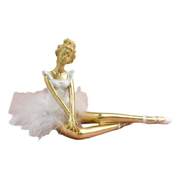 Stylish Ballet Dancer Sculpture Resins Ballerinas Figure Dancing Girl Figurine Ornament for Office and Home Aesthetic