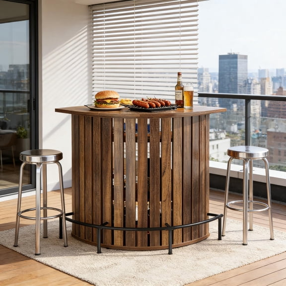 Stylish Bar Table,Arc-Shaped Bar Cabinet,Coffee Table