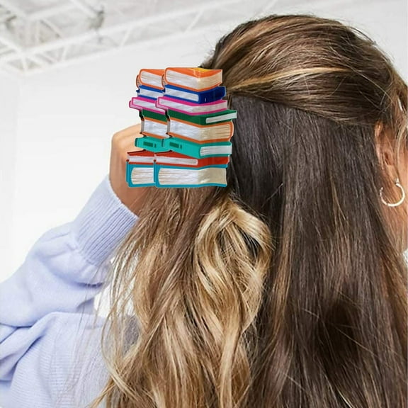 Stylish Barrettes Book Hairpins Ideal for Thin and Thick Hair Hair Accessories for Women Book Enthusiasts