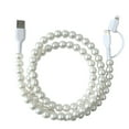 thumbnail image 1 of Stylish Beaded 2-in-1 Data Cable - Durable , Fast Charging, Universal Compatibility - for Smartphones & Tablets, 1 of 6