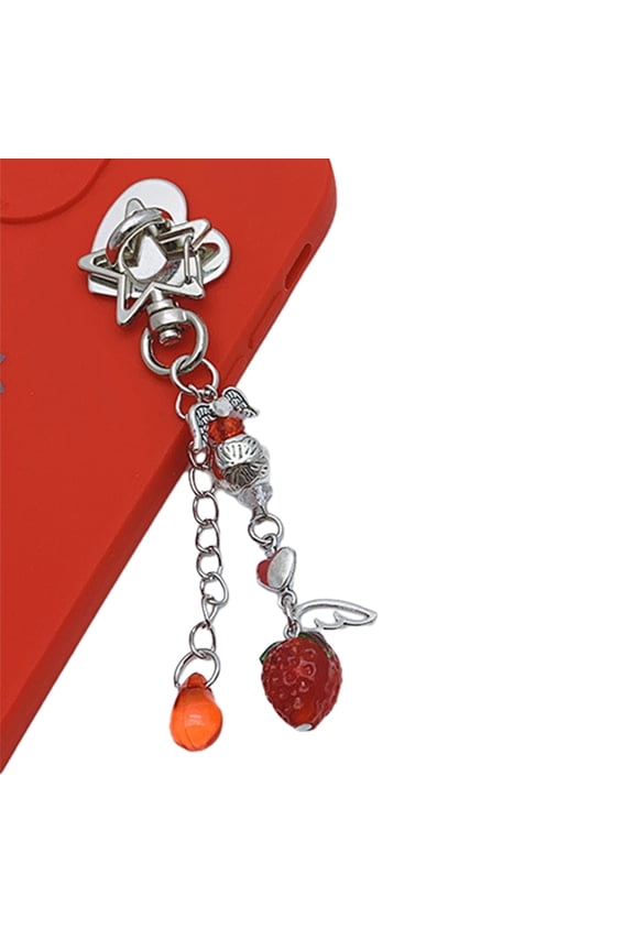 Stylish Beaded Keychain Durable and Portable Keychain for Phone Bag Aesthetic and Delicate Pink Pendant Keyrings Charm