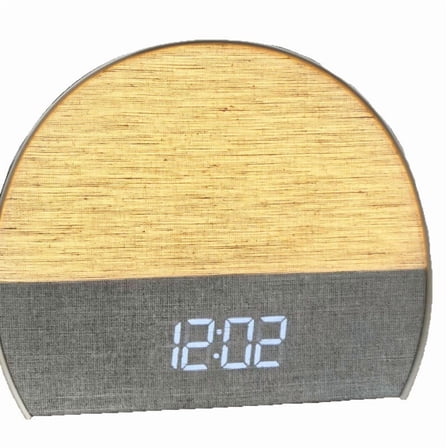 Stylish Bedside Bluetooth Speaker with Night Light - Built-in White Noise Machine to Promote Relaxation & Sleep, FM Radio, Dual Alarm Clocks & Timer Function, Heated Comfort Design