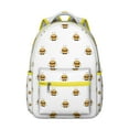 thumbnail image 1 of Stylish Bees Themed Backpack for High School & College - Durable Polyester Bookbag with Cushioned Laptop Sleeve, Multiple Pockets for Notebooks Textbooks, 1 of 6