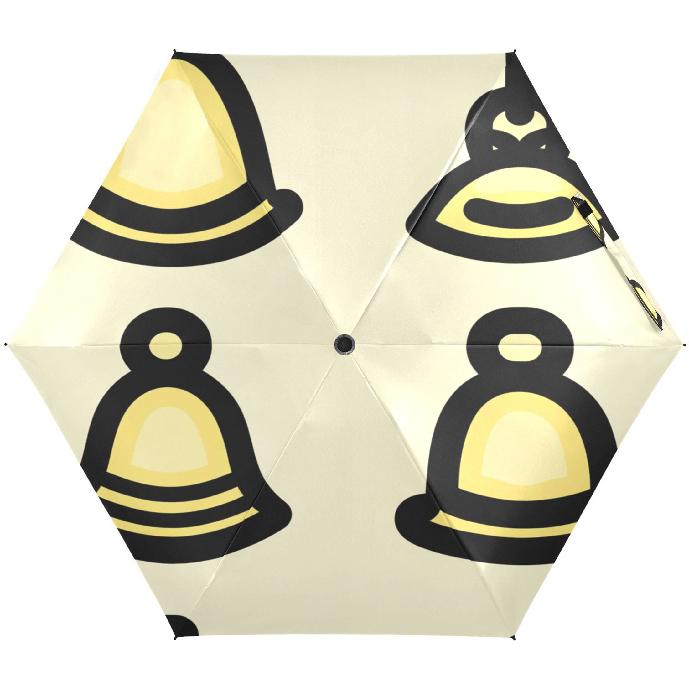 Stylish Bell Designs Umbrellas for Sun Auto Open Close UV50+ Waterproof 5-Fold Compact Fiberglass Frame