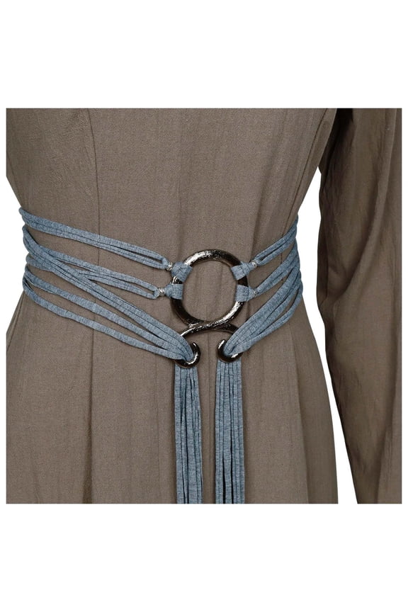 Stylish Belts for Women Adjustable Troll Belt - Norse Witch Extra Long Rope Ring Accessory Unique Knotted Waist Belt for Dresses and