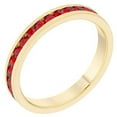 thumbnail image 1 of Stylish Birthstone Stackables Swarovski Crystal By Kate Bissett Ruby Red Gold -July Size 5, 1 of 4