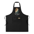 thumbnail image 1 of Stylish Black Bib Apron 2 Pack with Adjustable Straps & 2 Pockets Featuring Earthy Swirl Pattern Egg Design - Perfect for Cooking & Chef Use for Men & Women, 1 of 6