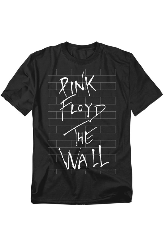 Stylish Black Brick Wall Design T-Shirt for Rock Music Fans