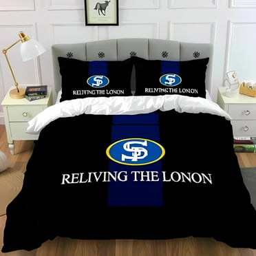 Stylish Black Comforter Set with Gold - "RELIVING THE LONON" Modern Bedding for Cozy Bedrooms