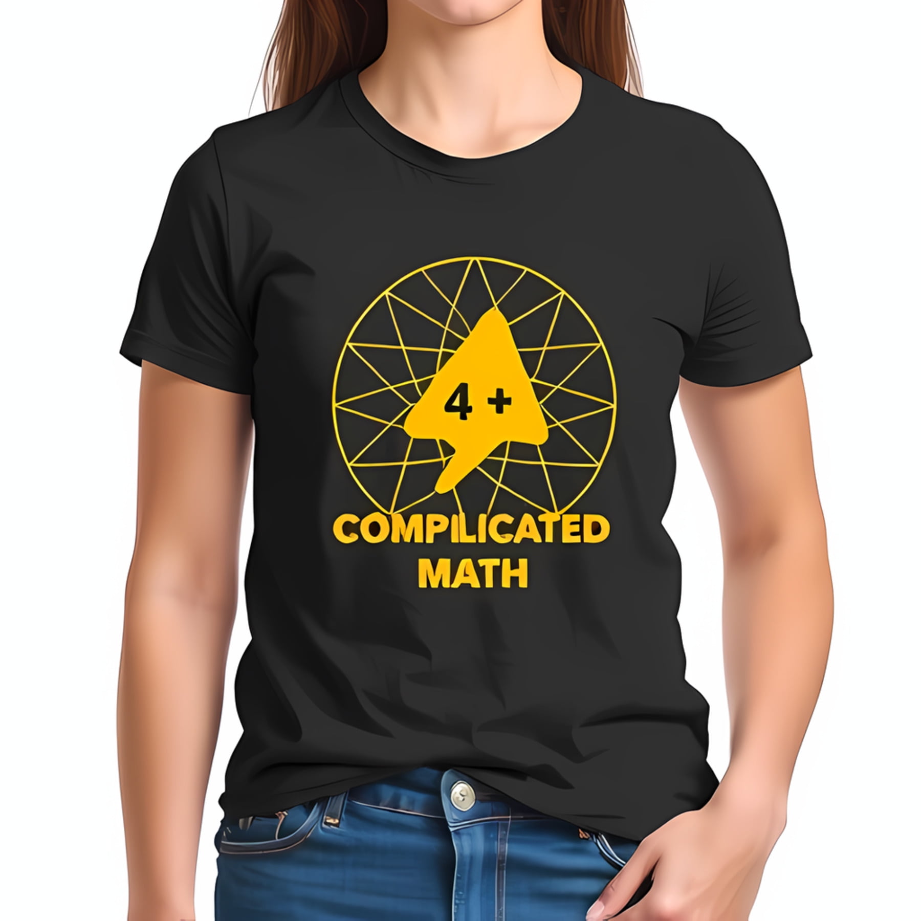 Stylish Black Cotton Short Sleeve T-Shirt with Vibrant Yellow ...