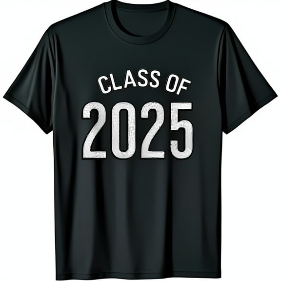 Stylish Black Graduation T-Shirt with Celebratory Design for Seniors