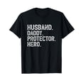 thumbnail image 1 of Stylish Black Husband Daddy Protector Hero T-Shirt - Perfect Father's Day Gift, 1 of 5