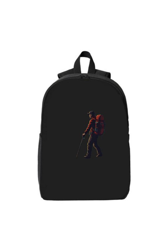 Stylish Black Laptop Backpack for College & High School - Minimalist Design with Red - Jacketed Illustration Fits 15 " Laptop & iPad