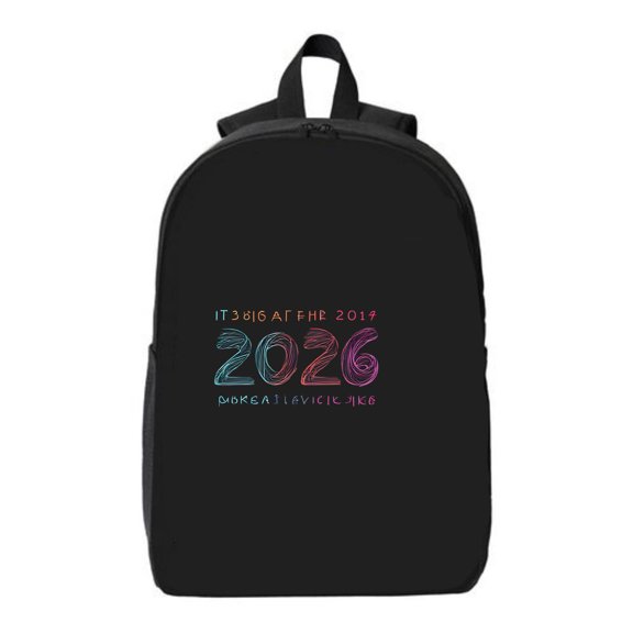 Stylish Black Laptop Backpack with Colorful ' IT 30A OFHR 2019 ' & ' 2026 ' Design Perfect for College High School Travel - Fits 15 " Laptop & iPad