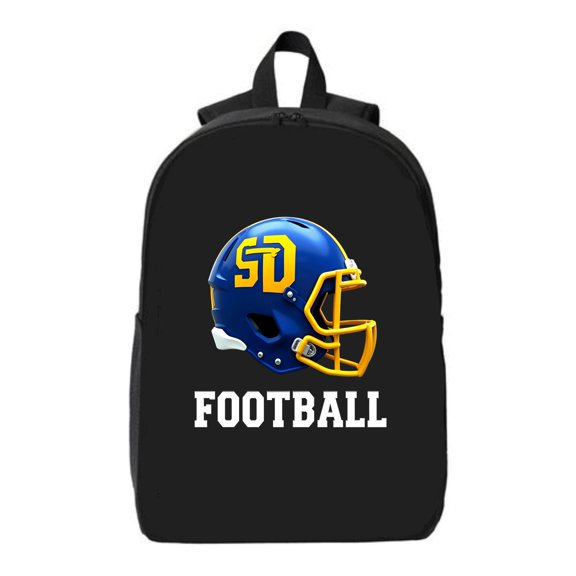 Stylish Black Laptop Backpack with Football Helmet Design Fits 15 " Laptop & iPad Perfect for Travel & Sports Enthusiasts