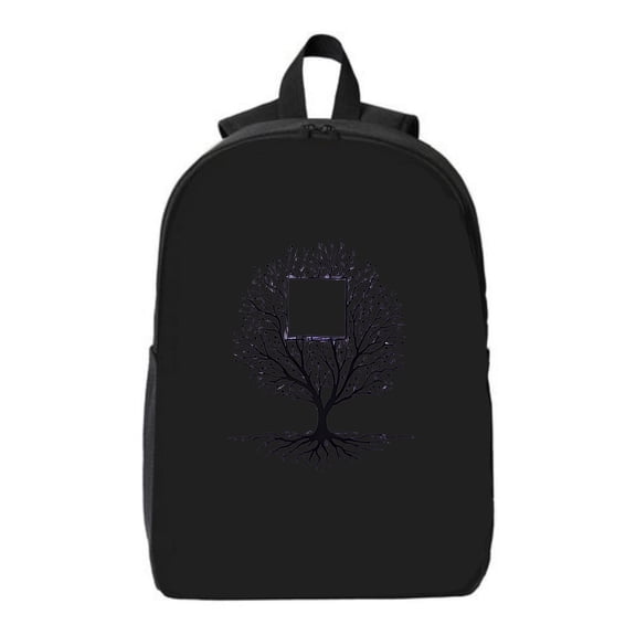 Stylish Black Laptop Backpack with Tree Design - Fits 15 " Laptop & iPad Ideal for College High School and Travel for Men & Women