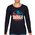 thumbnail image 1 of Stylish Black Long Sleeve T-Shirt with Bold Women's Face Design - 20205, 1 of 5