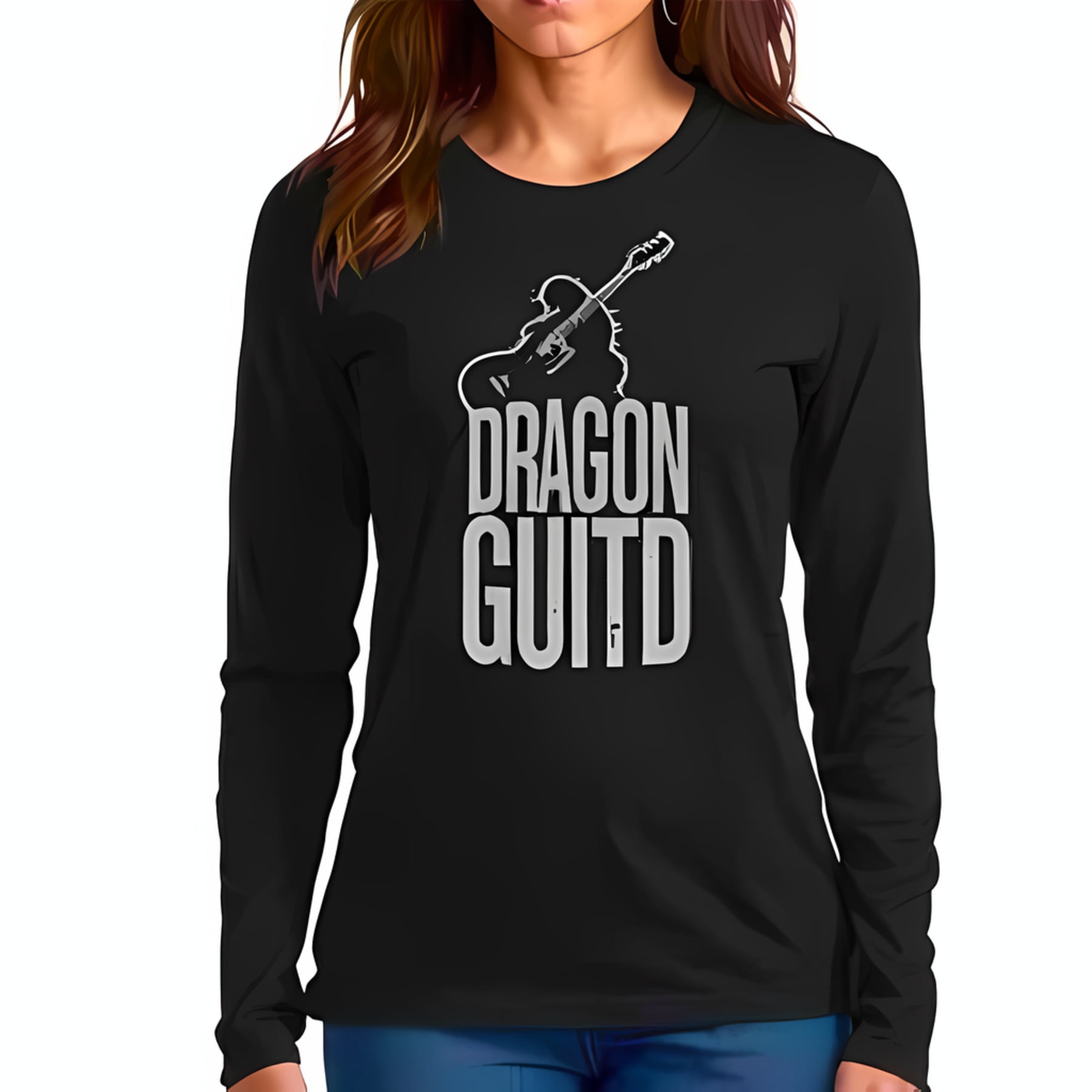 Guitar Graphic Round Neck Short Sleeve T-Shirt