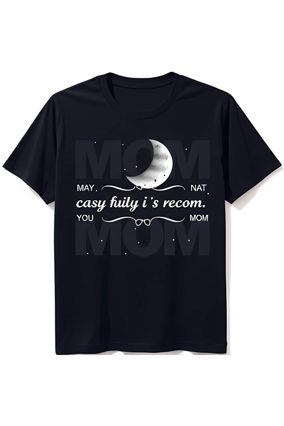 Stylish Black MOM T-Shirt with Design Unique for Moms