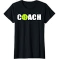 thumbnail image 1 of Stylish Black Pickleball Coach T-Shirt for Women with Bold Graphic Design, 1 of 5