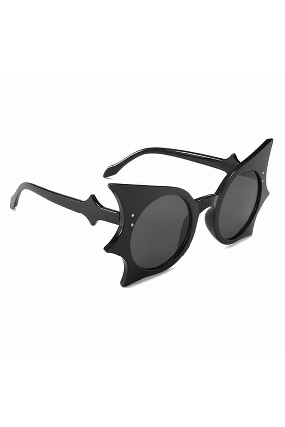 Stylish Black Plastic Bat Sunglasses Perfect For Costumes And Street Fashion