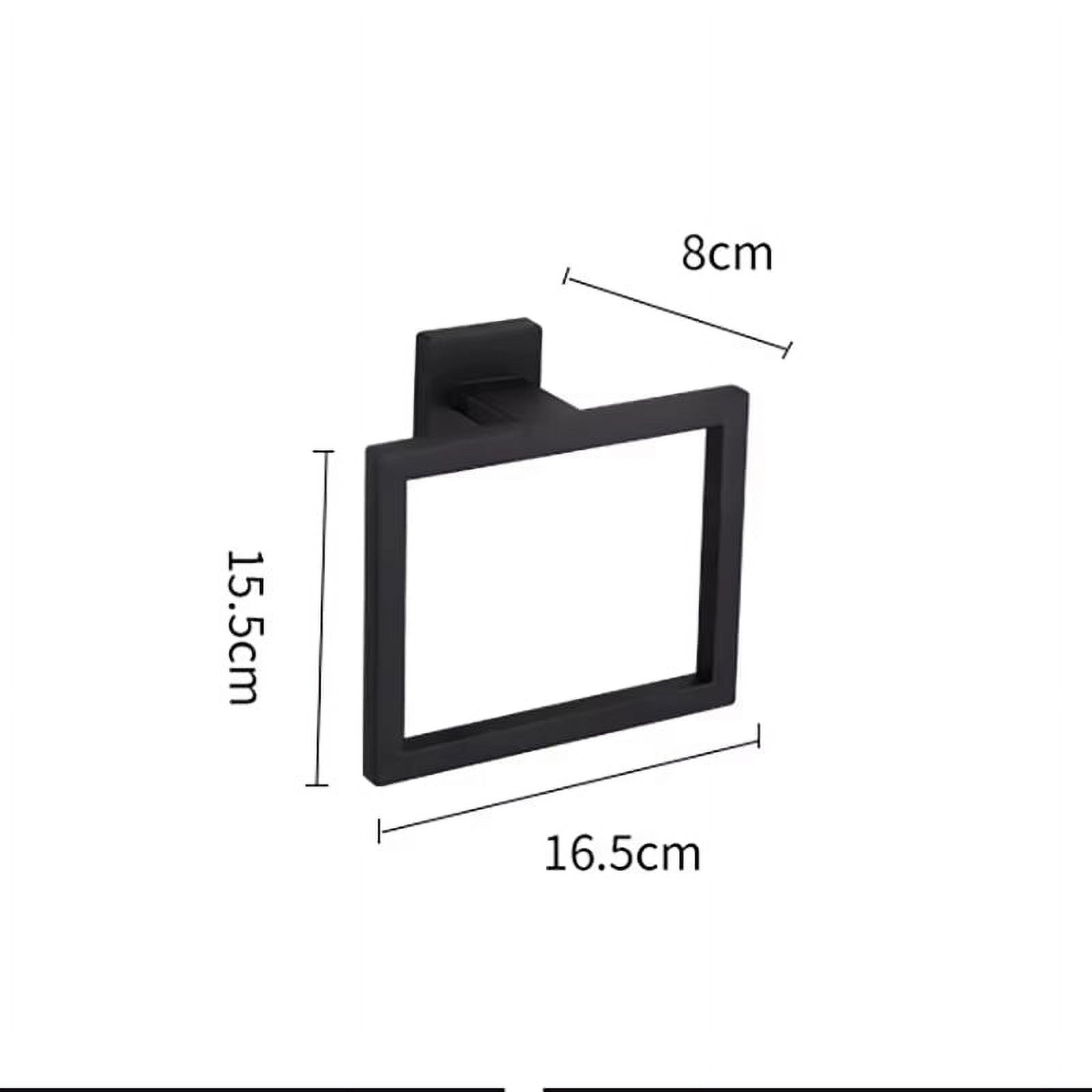 Stylish Black Stainless Steel Bathroom Shelf Kit with Toilet Paper ...