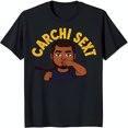 thumbnail image 1 of Stylish Black T-Shirt Featuring Bold Carchi Graphic Design Unique & Eye Catching, 1 of 5