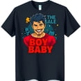 thumbnail image 1 of Stylish Black T-Shirt with Bold 'BOY ' Graphic Print for Casual Wear, 1 of 5