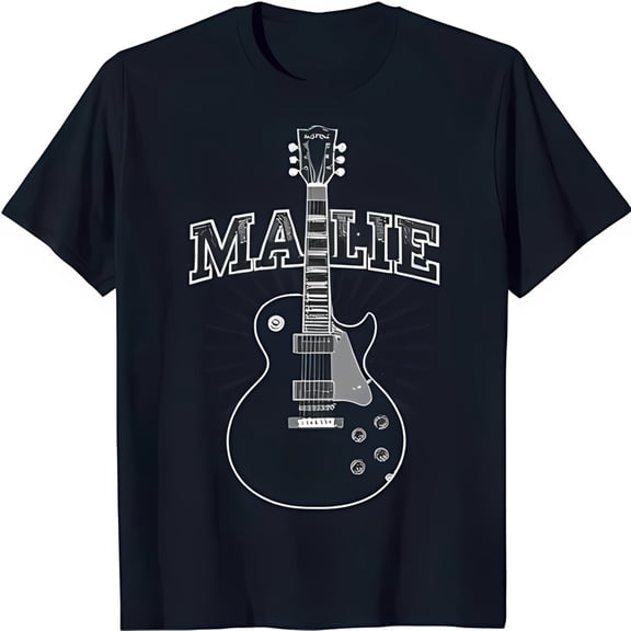 Stylish Black T-Shirt with Bold Graphic & 'MALIE' Text
