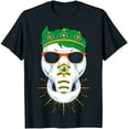 thumbnail image 1 of Stylish Black T-Shirt with Bold Graphic Sunglasses & Crown Design, 1 of 5