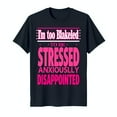 thumbnail image 1 of Stylish Black T-Shirt with Bold I m Too Blakely Graphic & Pink Accents, 1 of 5
