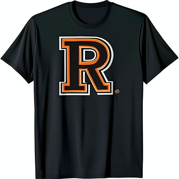Stylish Black T-Shirt with Bold R Graphic for Team