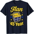 thumbnail image 1 of Stylish Black T-Shirt with Bold Yellow & Black Boombox Graphic Celebrate Flan 45 Year, 1 of 5